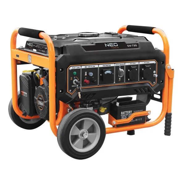 Генератор бензиновий 230В (1 фаза) 2.8/3кВт електростарт AVR 45кг Neo Tools (04-730) - Фото 2