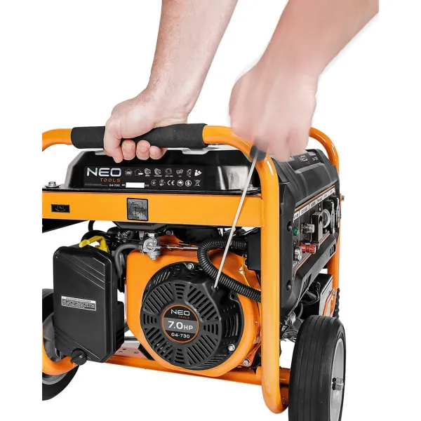 Генератор бензиновий 230В (1 фаза) 2.8/3кВт електростарт AVR 45кг Neo Tools (04-730) - Фото 6