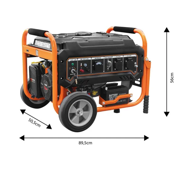 Генератор бензиновий 230В (1 фаза) 2.8/3кВт електростарт AVR 45кг Neo Tools (04-730) - Фото 7