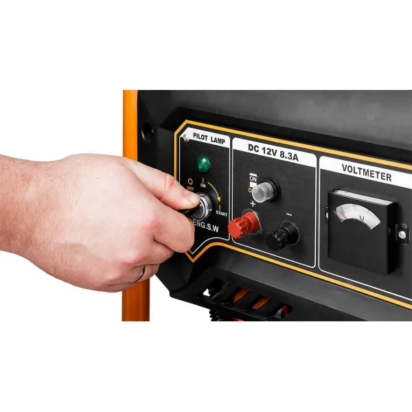 Генератор бензиновий 230В (1 фаза) 2.8/3кВт електростарт AVR 45кг Neo Tools (04-730) - Фото 9