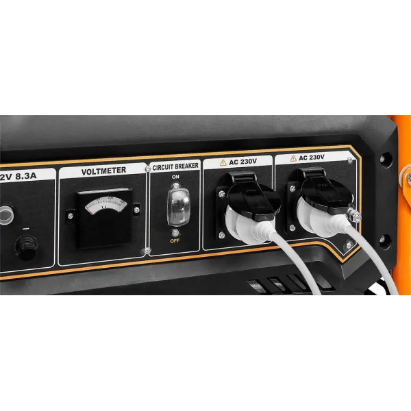 Генератор бензиновий 230В (1 фаза) 2.8/3кВт електростарт AVR 45кг Neo Tools (04-730) - Фото 15