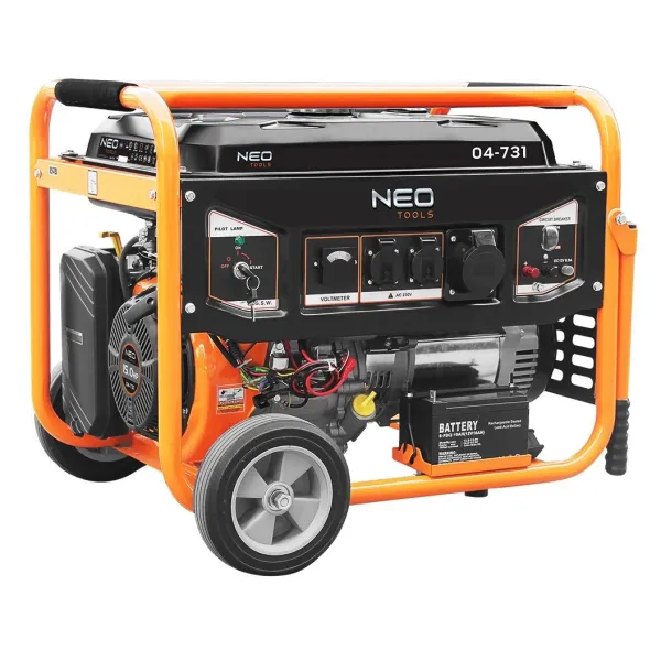 Генератор бензиновий 230В (1 фаза) 6/6.5кВт електростарт AVR 85кг Neo Tools (04-731) - Фото 3