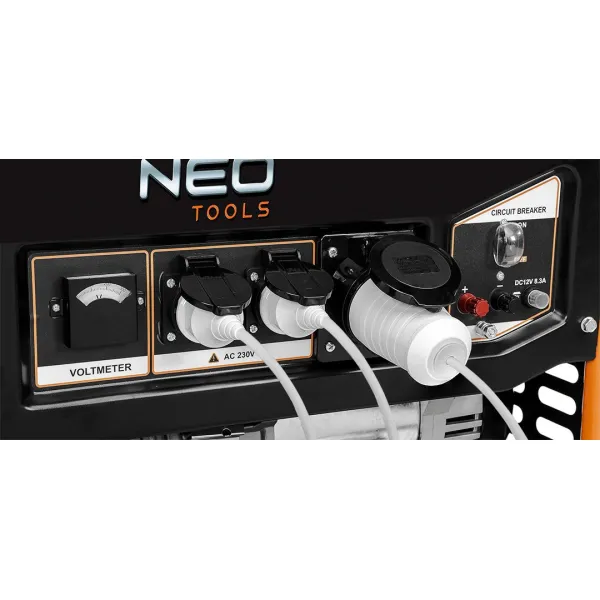 Генератор бензиновий 230В (1 фаза) 6/6.5кВт електростарт AVR 85кг Neo Tools (04-731) - Фото 12