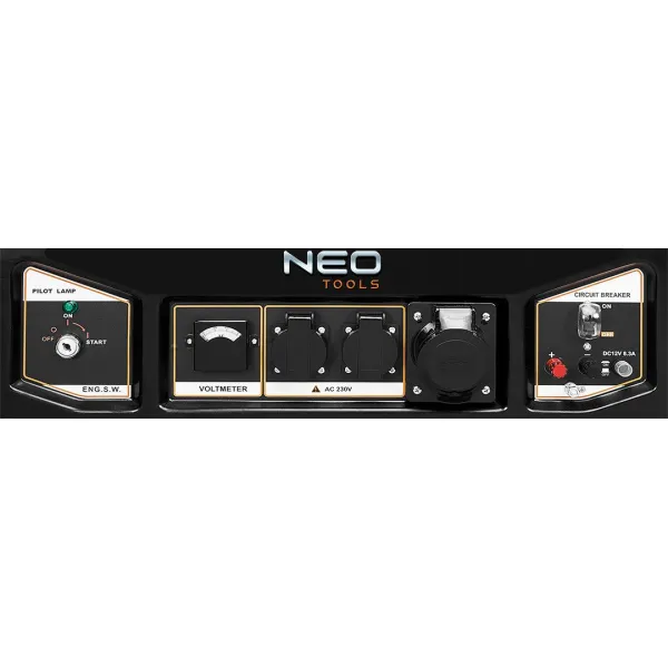 Генератор бензиновий 230В (1 фаза) 6/6.5кВт електростарт AVR 85кг Neo Tools (04-731) - Фото 13