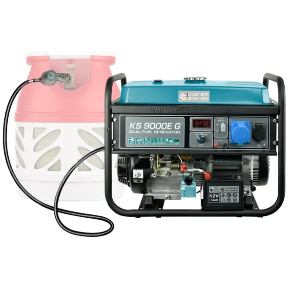 Генератор газо-бензиновый KS 9000E G 230В 6.5кВт электростартер 83.0кг Konner&Sohnen (KS9000EG) - Фото 6