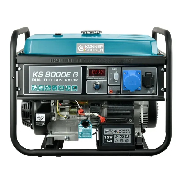 Генератор газо-бензиновый KS 9000E G 230В 6.5кВт электростартер 83.0кг Konner&Sohnen (KS9000EG) - Фото 1