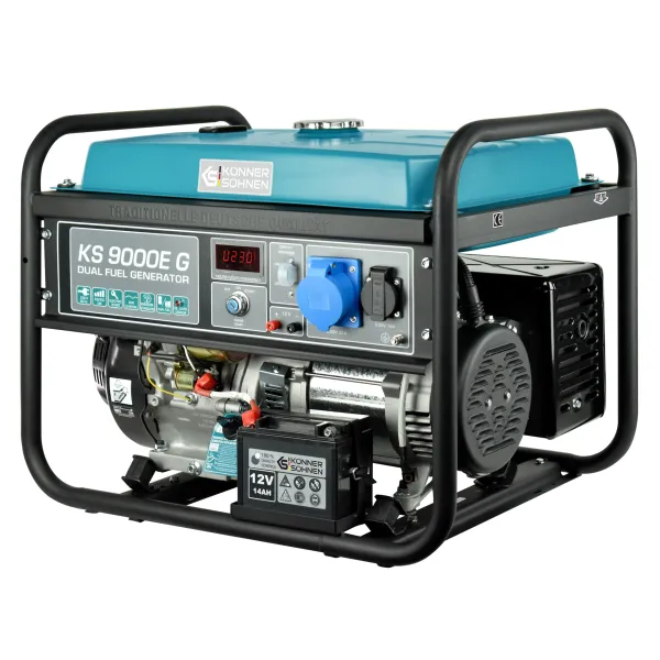 Генератор газо-бензиновый KS 9000E G 230В 6.5кВт электростартер 83.0кг Konner&Sohnen (KS9000EG) - Фото 4