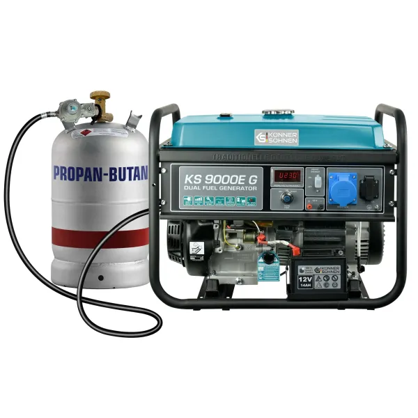 Генератор газо-бензиновый KS 9000E G 230В 6.5кВт электростартер 83.0кг Konner&Sohnen (KS9000EG) - Фото 6