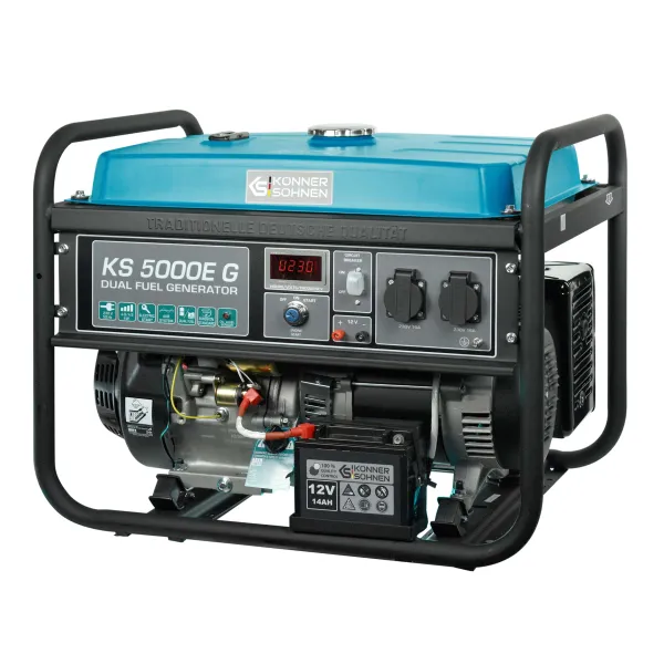 Генератор газо-бензиновый KS 5000E G 230В 4.5кВт электростартер 77.0кг Konner&Sohnen (KS5000EG) - Фото 3
