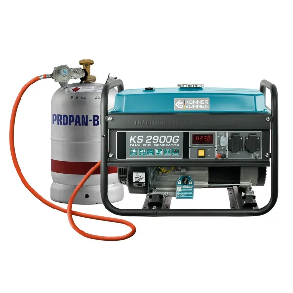 Генератор газо-бензиновый KS 2900G 230В 2.9кВт ручной запуск 43кг Konner&Sohnen (KS2900G) - Фото 1