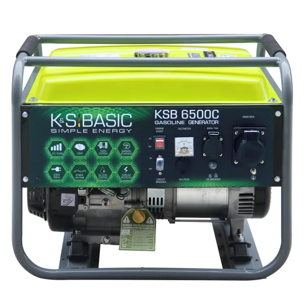 Генератор бензиновий KSB 6500C 230В 5.5кВт ручний запуск 66.6кг Konner&Sohnen (KSB6500C)