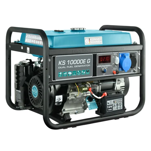 Генератор газо-бензиновый KS 10000E G 230В 8.0кВт электростартер 87кг Konner&Sohnen (KS10000EG) - Фото 2
