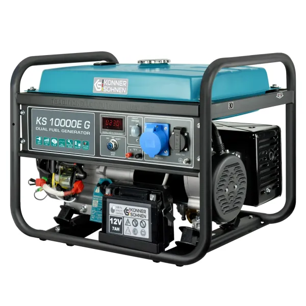 Генератор газо-бензиновый KS 10000E G 230В 8.0кВт электростартер 87кг Konner&Sohnen (KS10000EG) - Фото 3