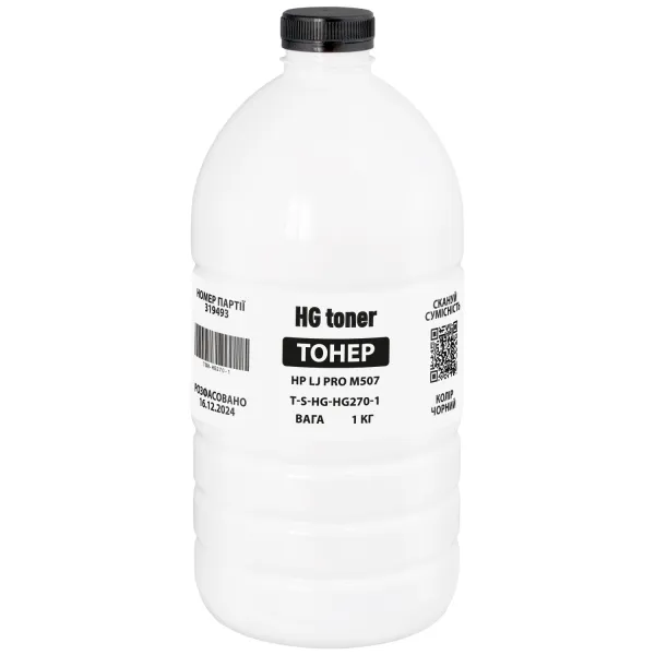 Тонер HP LaserJet M507 флакон, 1 кг HG toner (TSM-HG270-1) - Фото 3