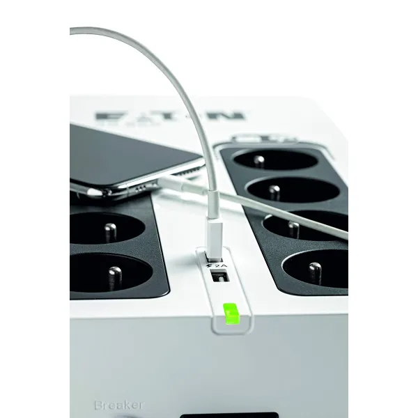 Источник бесперебойного питания 3S, 700VA/420W, LED, USB, 8xSchuko Eaton (3S700D) - Фото 2