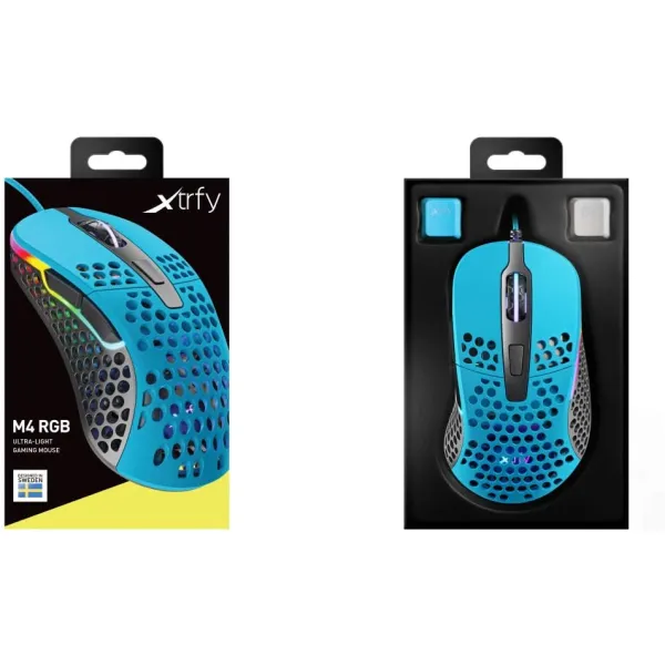 Мышь USB-A RGB M4 Miami Blue Xtrfy (XG-M4-RGB-BLUE) - Фото 14