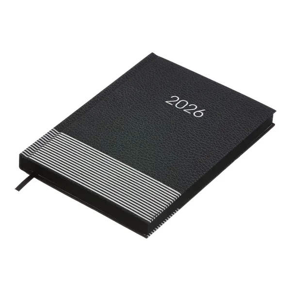 Ежедневник датированный 2027 A5 полиграфическая обложка черный Parallel Buromax (BM.2107-01) - Фото 2