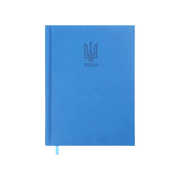 Ежедневник датированный 2026 A5 искусственная кожа, поролон синий Heraldry Buromax (BM.21128-02)
