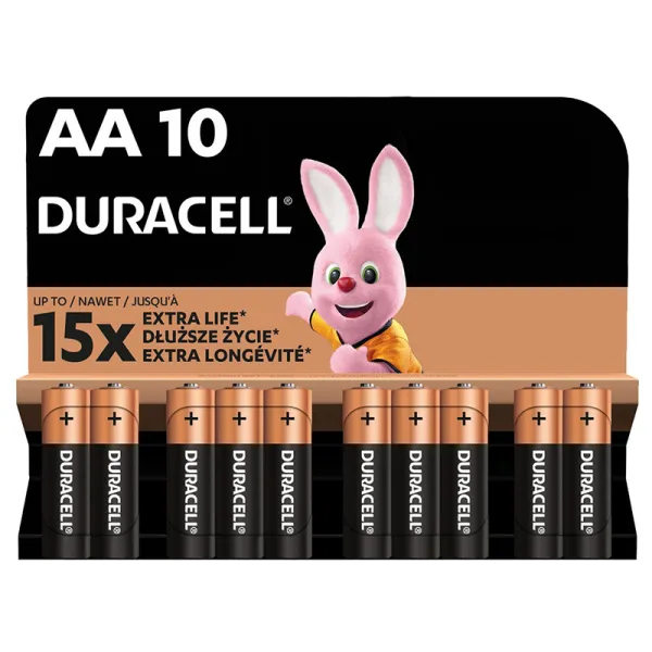 Батарейка LR06-АА щелочная, MN1500, блистер, 10 шт. Duracell (5016485/5015246/5014476/5006461)