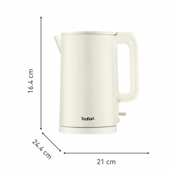 Электрочайник Thermo Protect, 1.5л, пластик, бежевый Tefal (KO140AE0) - Фото 3