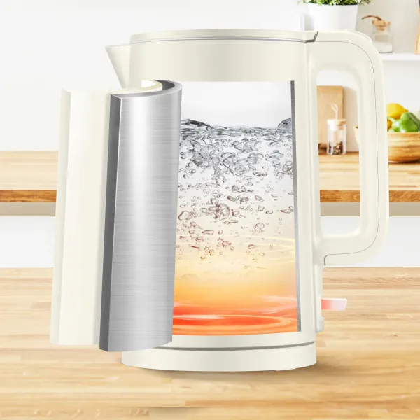 Электрочайник Thermo Protect, 1.5л, пластик, бежевый Tefal (KO140AE0) - Фото 7