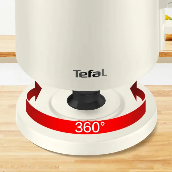 Электрочайник Thermo Protect, 1.5л, пластик, бежевый Tefal (KO140AE0) - Фото 8