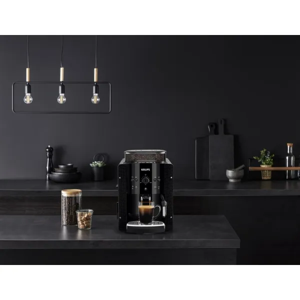Кофемашина Essential Espresso 1.7л, зерно, ручной капучинатор, черный Krups (EA810870) - Фото 5