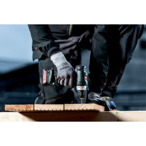 Шуруповерт-дрель аккумуляторный PowerMaxx SB 12 Set, 12В 2x2Ач, 17/40Нм, 0-360/0-1400об/мин, 1.1кг Metabo (601036870) - Фото 1