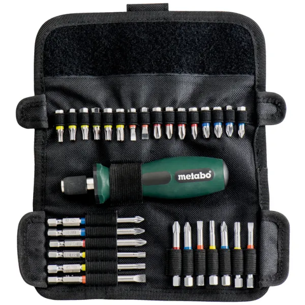 Отвертки  набор 30шт, 29 бит, SL,PH,PZ,Torx,H Metabo (626726000)