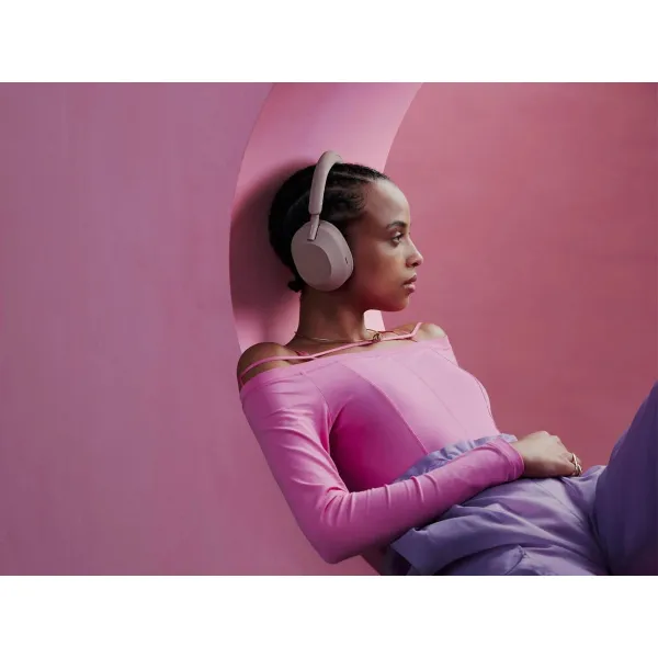 Наушники беспроводные BT 5.2 Over-ear ANC Hi-Res AAC LDAC Mic розовый Sony (WH1000XM5P.CE7) - Фото 1