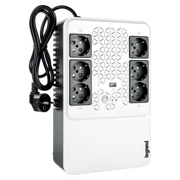 Джерело безперебійного живлення Keor Multiplug, 800VA/480W, USB, 6хSchuko, USB Legrand (310082) - Фото 1