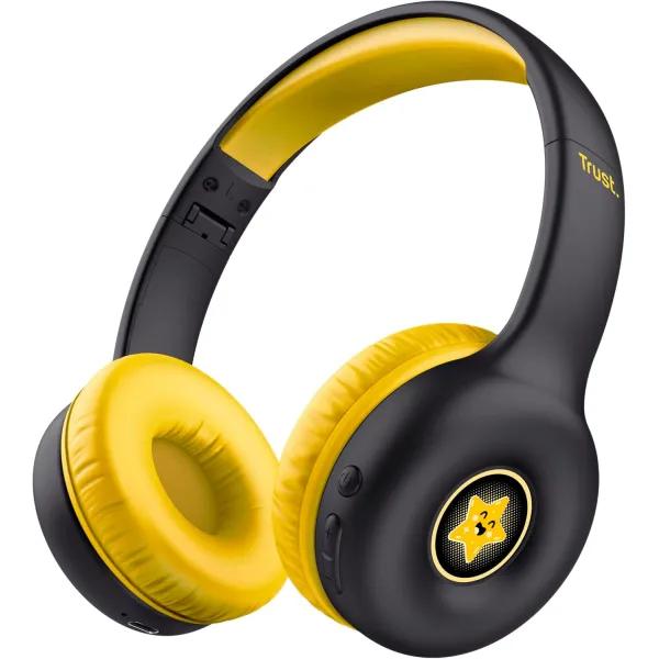 Наушники беспроводные On-ear Nouna Kids Mic чёрные Trust (25405_TRUST)