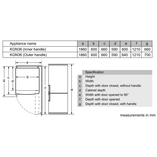 Холодильник 203x60x67, xолод.отд.-279л, мороз.отд.-87л, 2дв., А++, NF, дисплей, нерж Siemens (KG39NAI306) - Фото 6