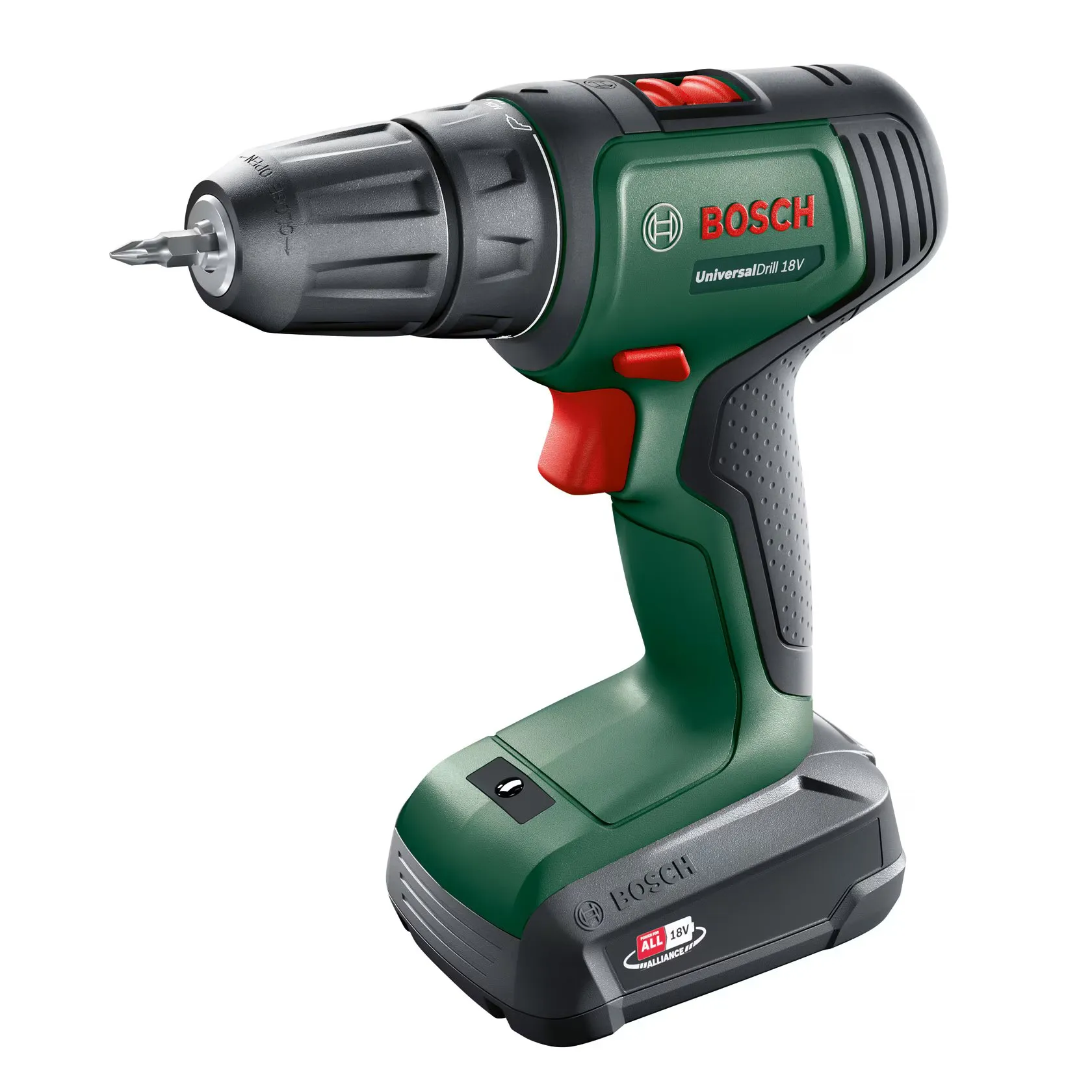 Шуруповерт-дрель аккумуляторная UniversalDrill 18V 18В 1х1.5А·час 20Нм 0-440·0-1450об·мин кейс ЗП 1.3кг Bosch (0.603.9D4.001) - Фото 2