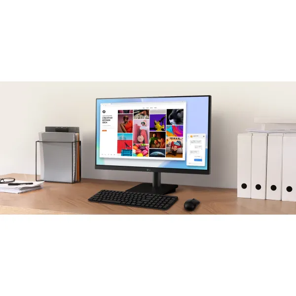 Монитор 23.8" 24MS500-B 2xHDMI, Audio, IPS, 100Hz LG (24MS500-B.ADRZ) - Фото 1