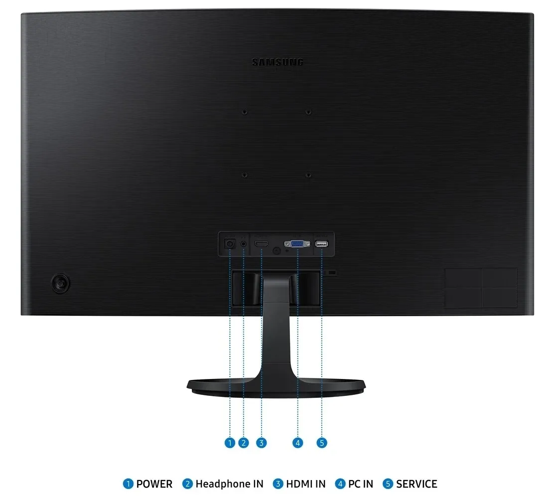 Монітор 27" S27D360 D-Sub, HDMI, VA, 100Hz, 4ms, CURVED Samsung (LS27D360GAIXCI) - Фото 5