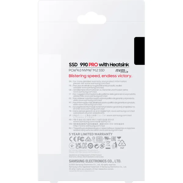 Накопитель SSD M.2 1TB PCIe 4.0 990PRO + радиатор Samsung (MZ-V9P1T0GW) - Фото 8