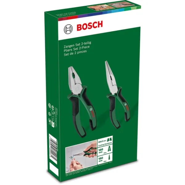 Плоскогубцы набор 2 шт, комбинированные, удлиненные Bosch (1.600.A02.75H) - Фото 9