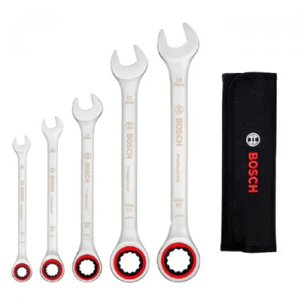 Ключи комбинированные набор 5шт, 8,10,13,17,19мм Bosch (1.600.A02.Z3D)