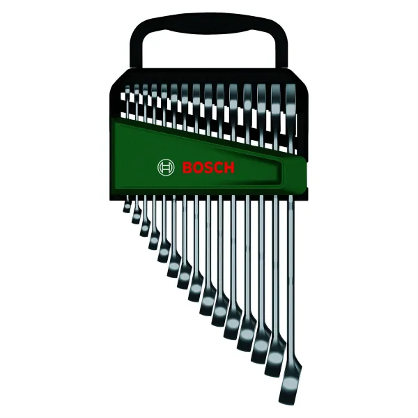 Ключи гаечные набор 15шт, комбинированные, 6-21мм, CrV Bosch (1.600.A02.Z9E)