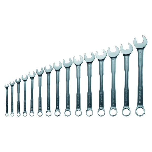 Ключи гаечные набор 15шт, комбинированные, 6-21мм, CrV Bosch (1.600.A02.Z9E) - Фото 2