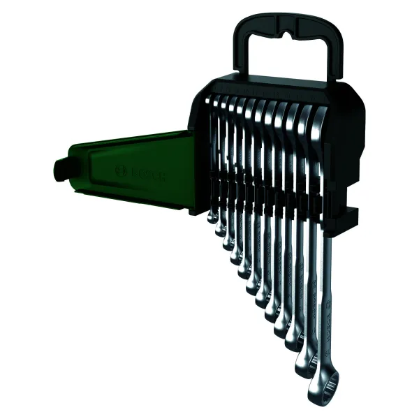 Ключи гаечные набор 12шт, комбинированные, 6-19мм, CrV Bosch (1.600.A02.Z9D) - Фото 2