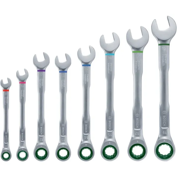 Ключи комбинированные набор 8шт, 6-19мм Bosch (1.600.A02.7PS) - Фото 4