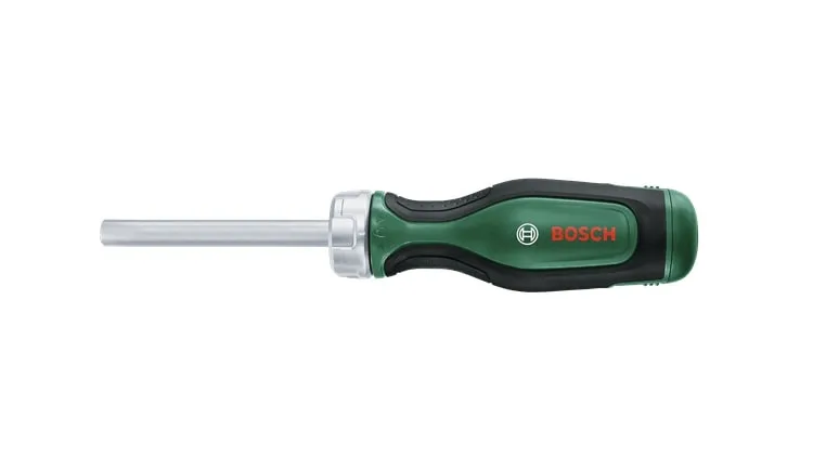 Отвертка с трещоткой, 12 насадок, рукоятка PC+ABS+TPR, 207мм, сталь CrV Bosch (1.600.A03.2V0) - Фото 5