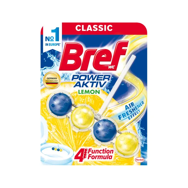 Туалетный блок BREF 50г Сила актив Лимонная свежесть (bf.25289) - Фото 11