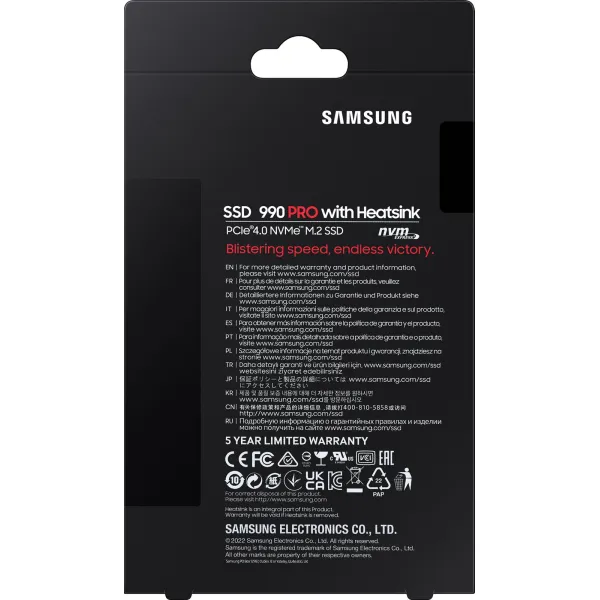 Накопичувач SSD M.2 1TB PCIe 4.0 990PRO + радіатор Samsung (MZ-V9P1T0CW) - Фото 11