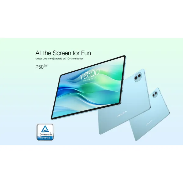 Планшет P50 11" 6ГБ, 128ГБ, LTE, 8000мА•год, Android, голубой Teclast (6940709686829) - Фото 1