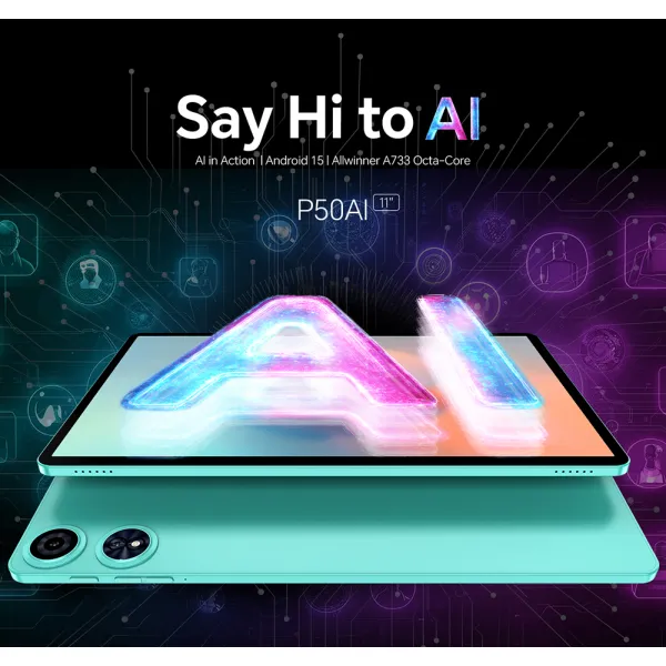 Планшет P50AI 11" 6ГБ, 128ГБ, 7000мА•год, Android, блакитний Teclast (6940709687147) - Фото 1