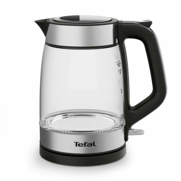 Електрочайник Glass Kettle 1.7л, скло, з підсвіткою, чорно-срібний Tefal (KI605830) - Фото 8