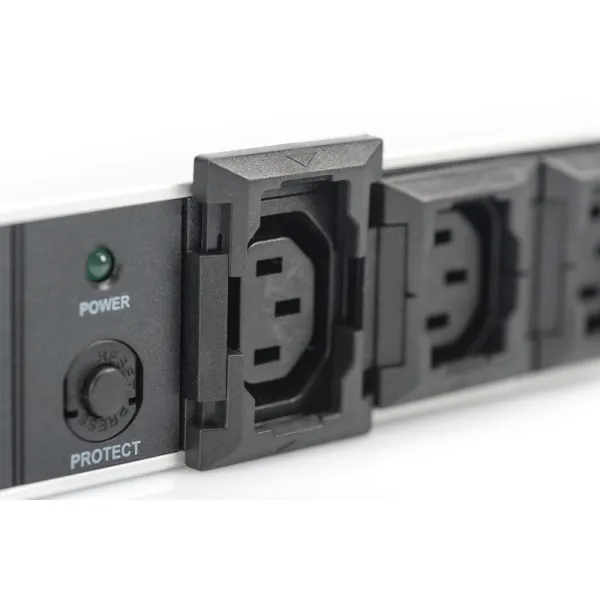 Блок силовой 10xC13, 1U, 2м, 10A, 250V, с предохранителем, вилка C14 чёрный Digitus (DN-95404) - Фото 3